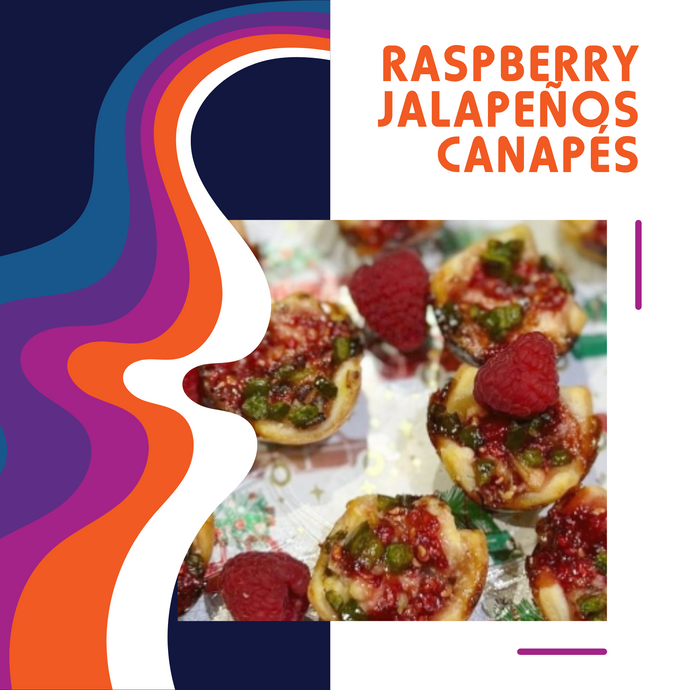 Raspberry Jalapeños Canapés