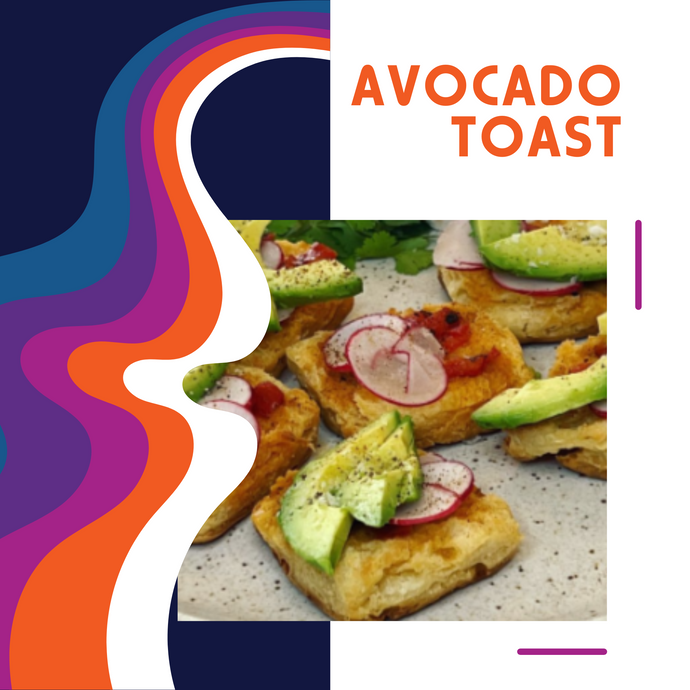 🥑 Chipotle Biscuit Avocado Toast with Roasted Peppers