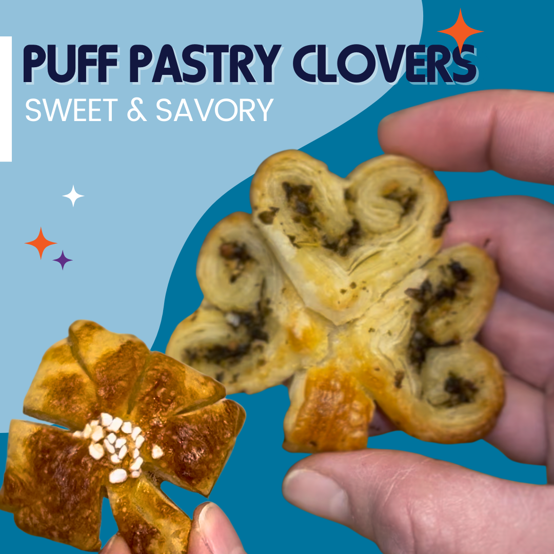 Lucky Puff Pastry Clovers