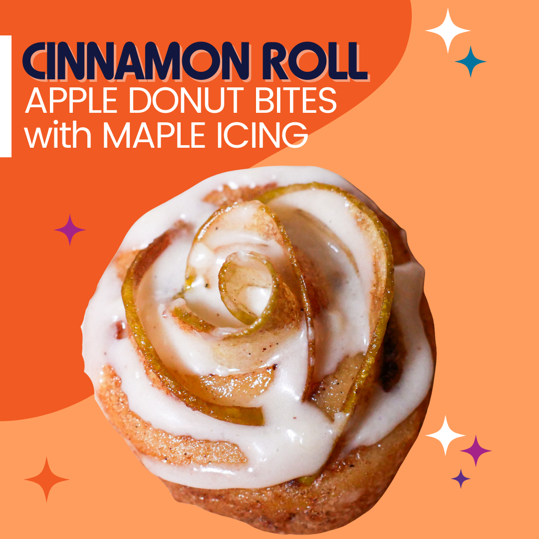 Cinnamon Roll Apple Donut Bites