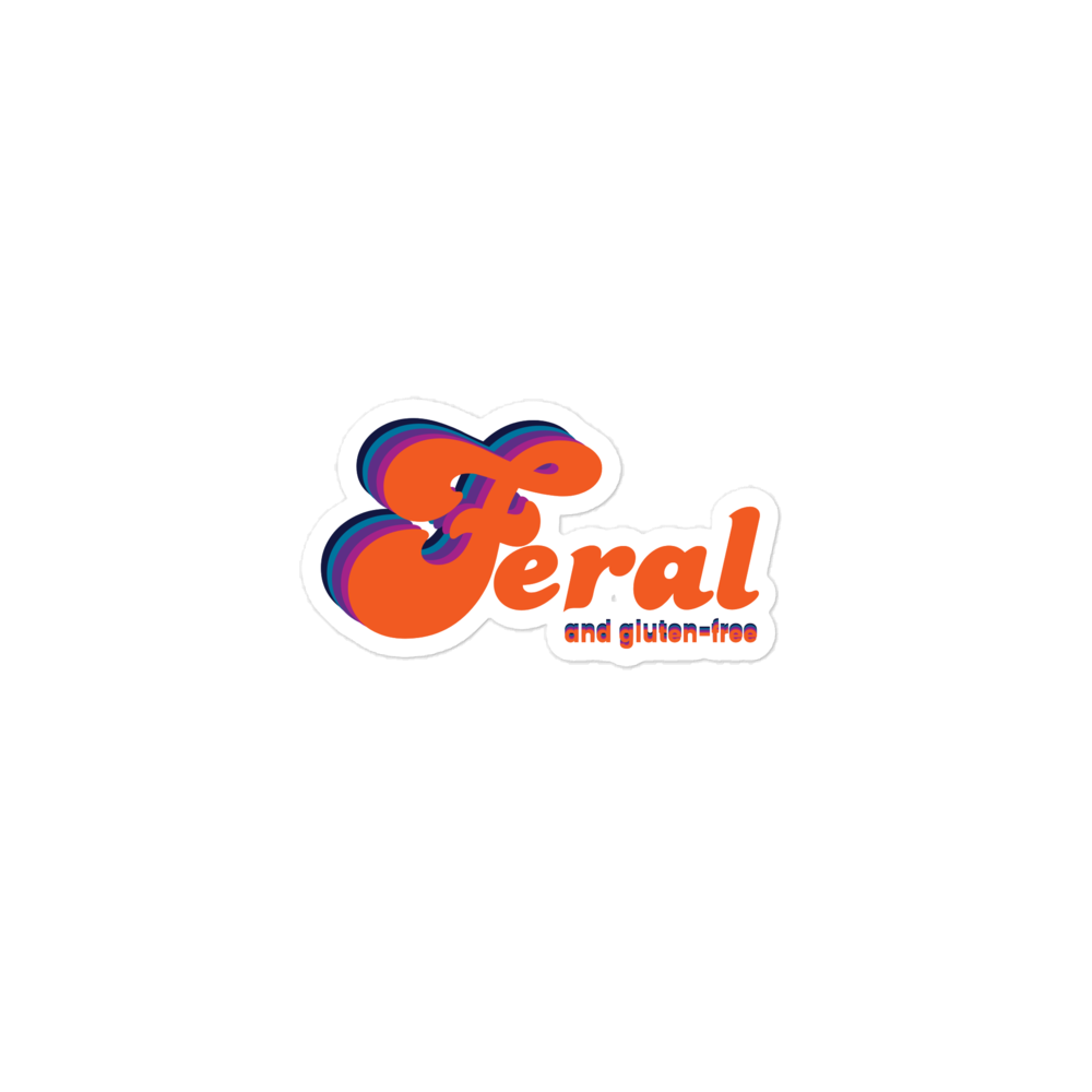 Feral & Gluten Free 3 Inch Sticker